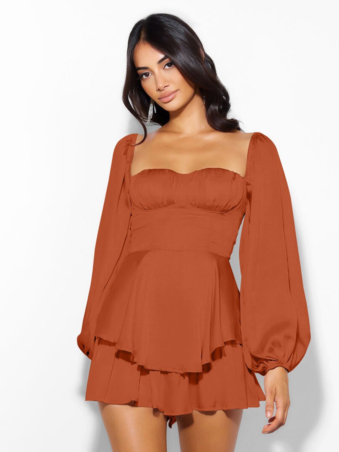 

StyleCast Red Sweetheart Neck Puff Sleeve Fit & Flare Dress