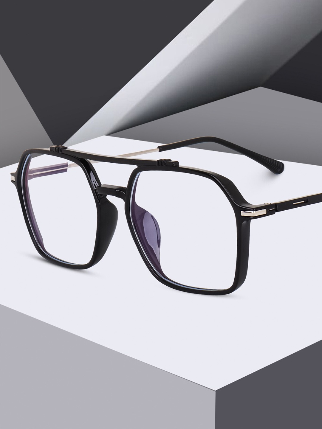 

Peter Jones Eyewear Unisex Full Rim Square Frames, Black