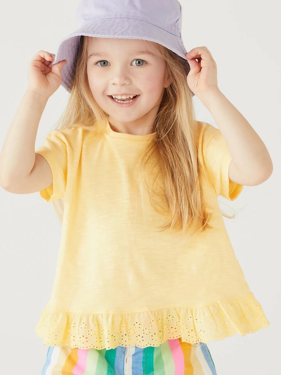 

Marks & Spencer Girls Round Neck Cotton Top, Yellow
