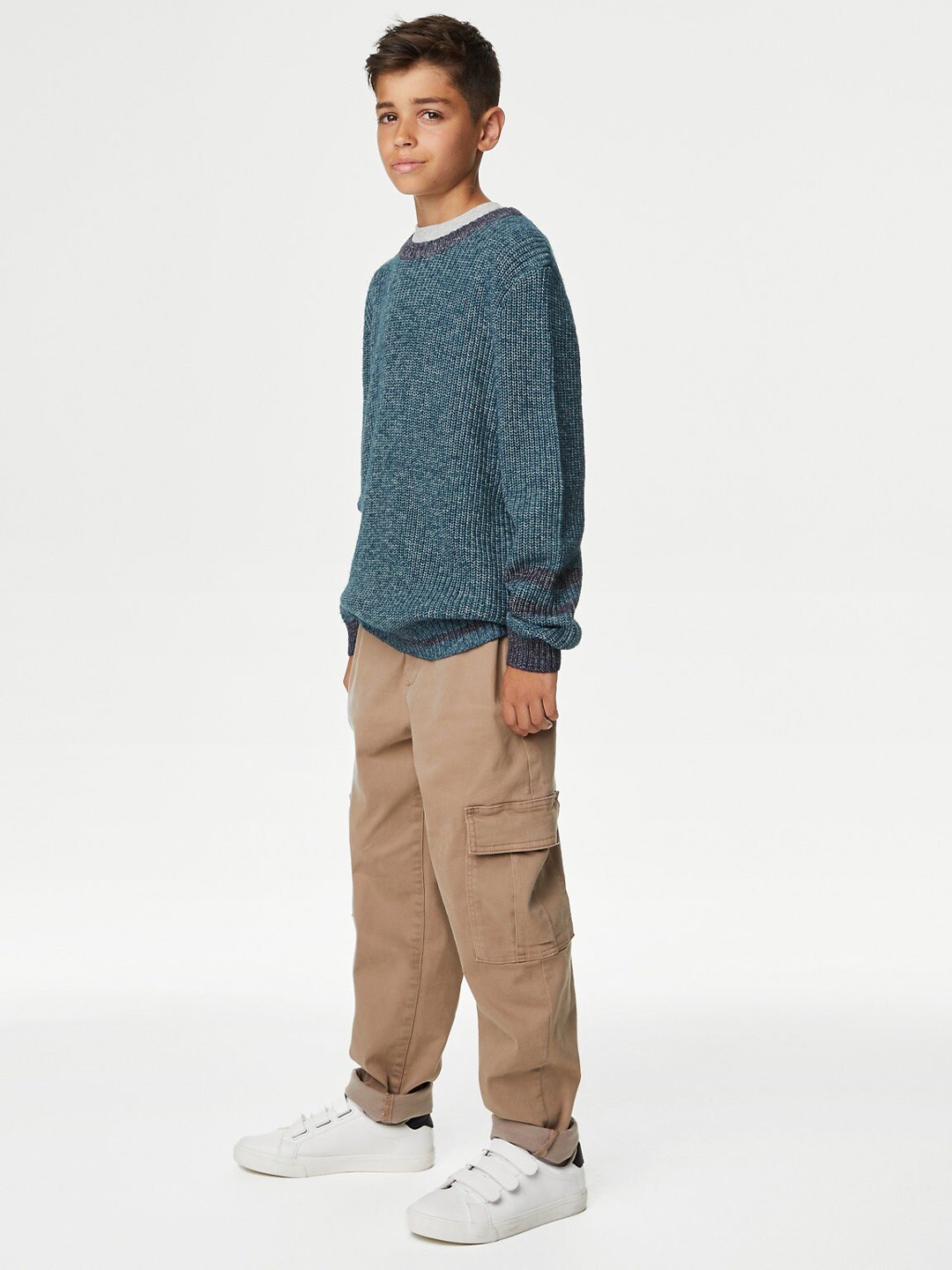

Marks & Spencer Boys Self Design Pullover, Blue