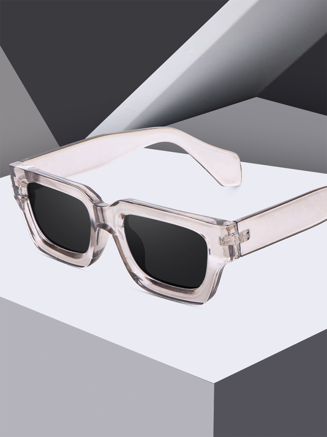 

Peter Jones Eyewear Unisex Square Sunglasses With UV Protected Lens 3659GT, Grey
