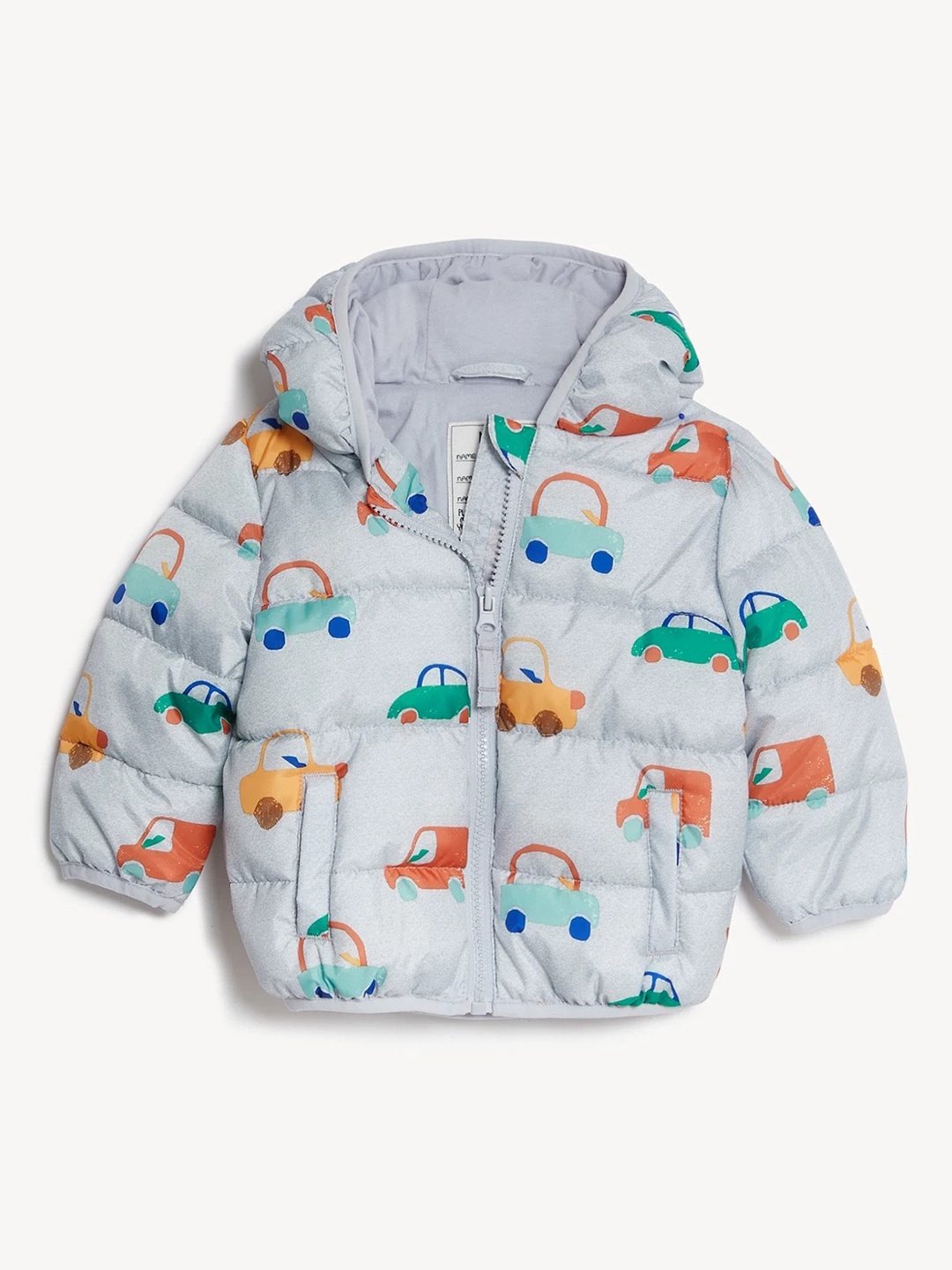 

Marks & Spencer Boys Conversational Printed Hoded Puffer Jacket, Grey