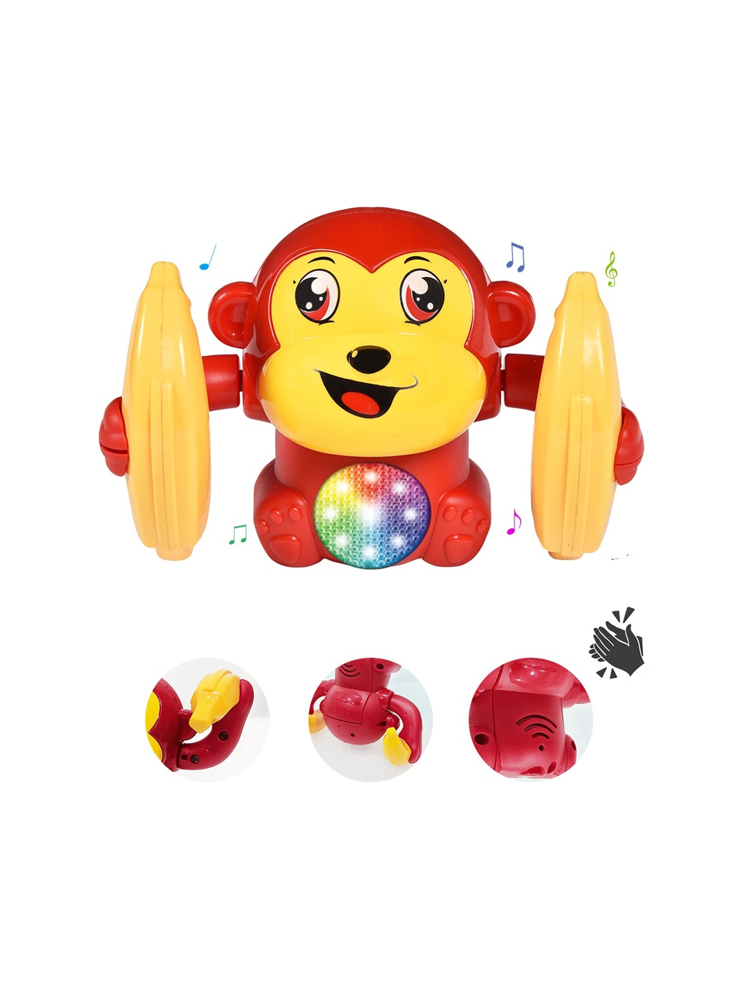 

WEMBLEY Kids Monkey Dancing With Voice & Sound Effect Control Musical Toy, Red