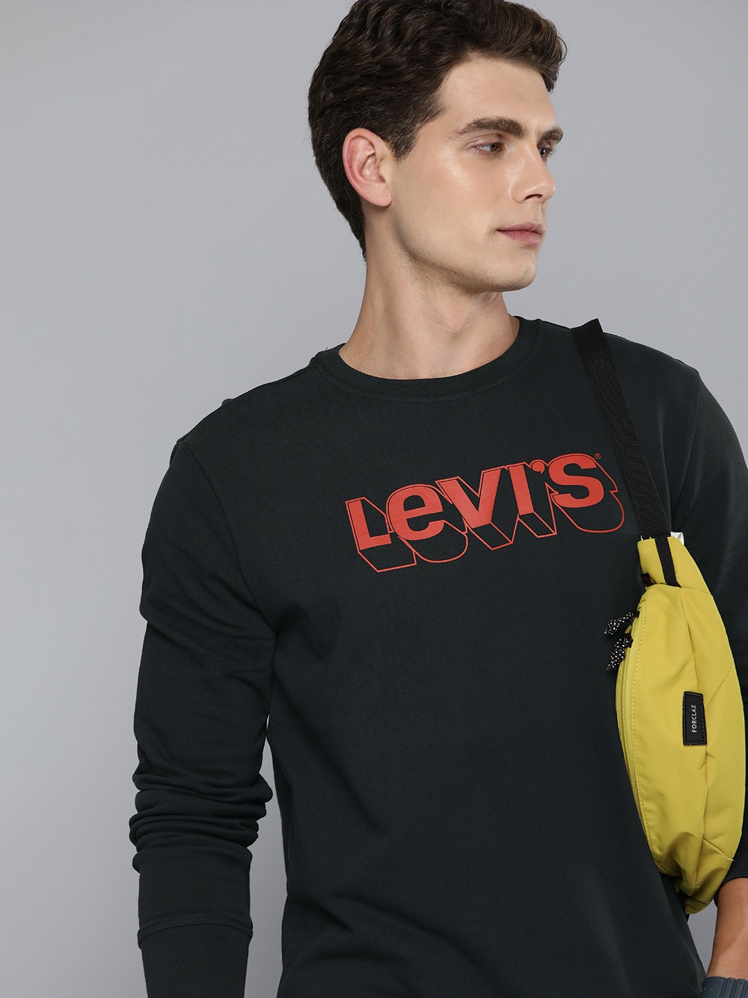 

Levis Pure Cotton Brand Logo Printed Sweatshirt, Black