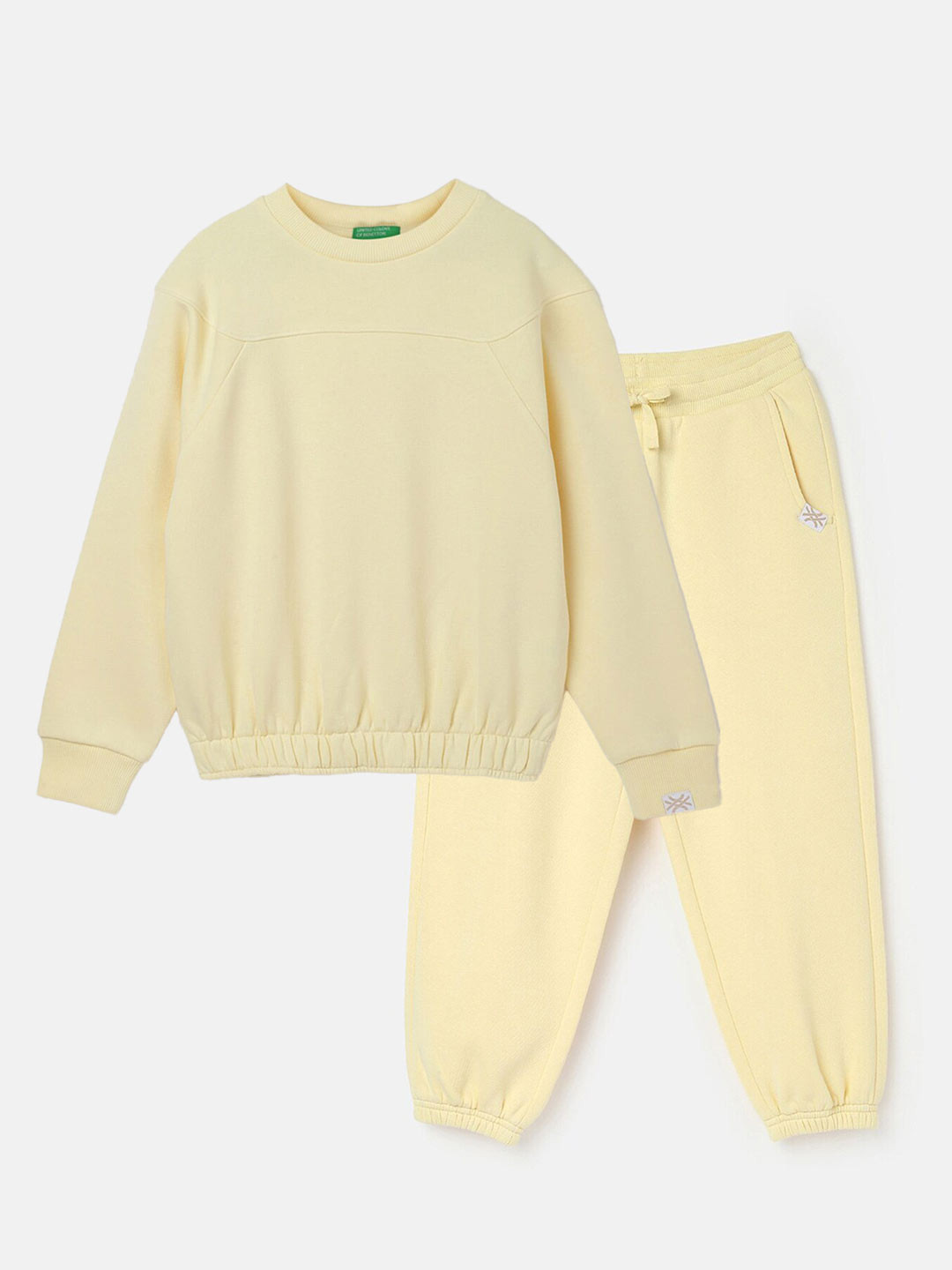 

United Colors of Benetton Girls Sweatshirt and Joggers, Yellow
