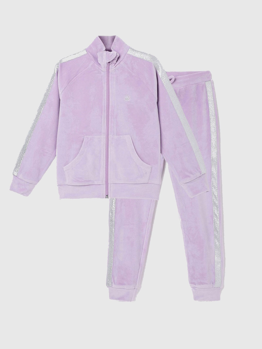 

United Colors of Benetton Girls Sweatshirt and Joggers, Purple