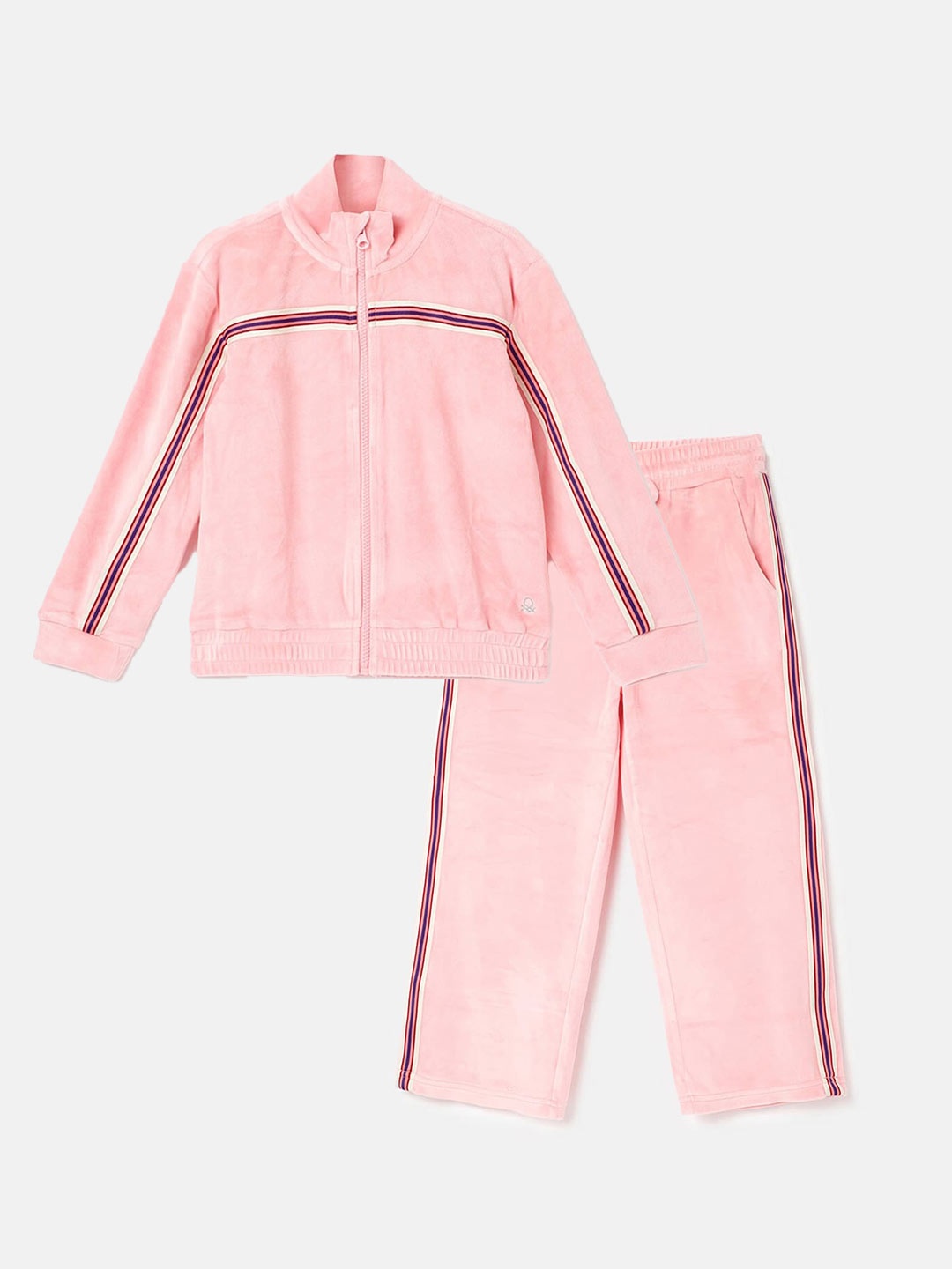 

United Colors of Benetton Girls Sweatshirt and Trousers, Pink