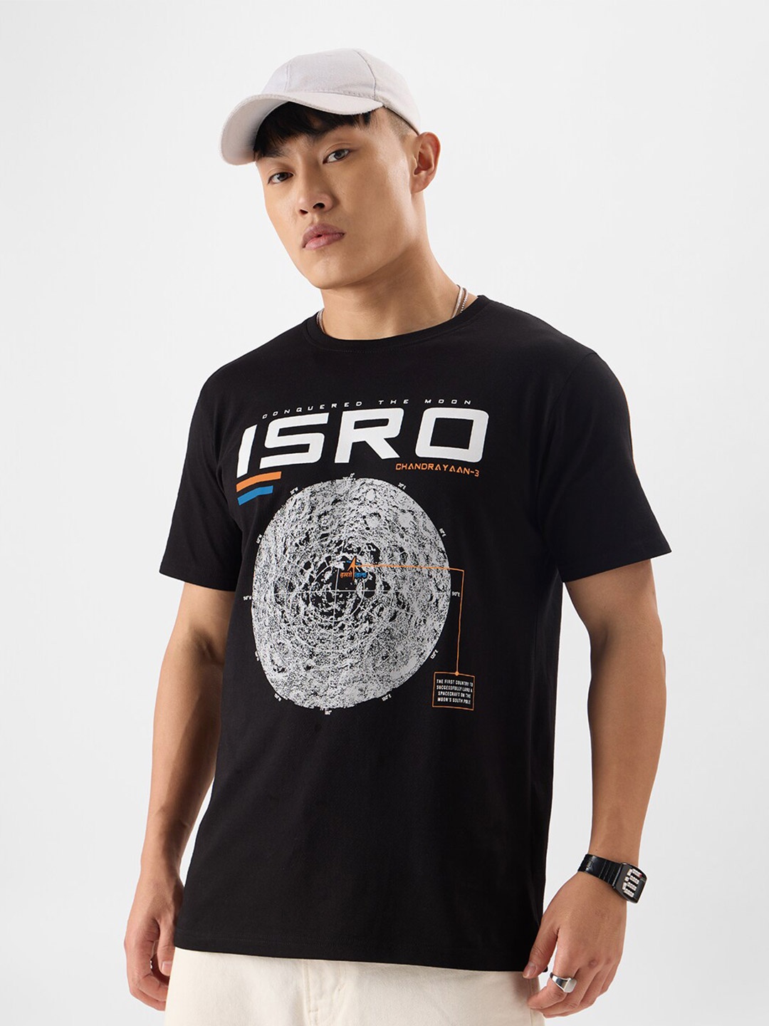 

The Souled Store Black Typography Printed Pure Cotton T-Shirt