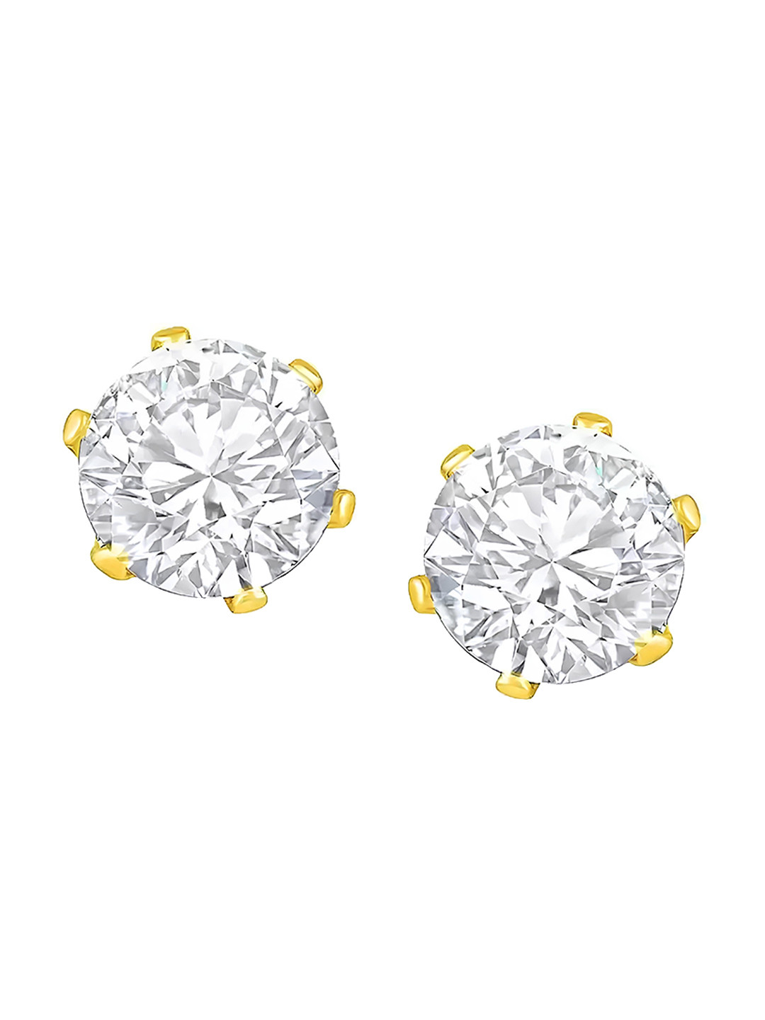 

KARISHMA KREATIONS Men Cubic Zirconia Stud Earrings, Gold