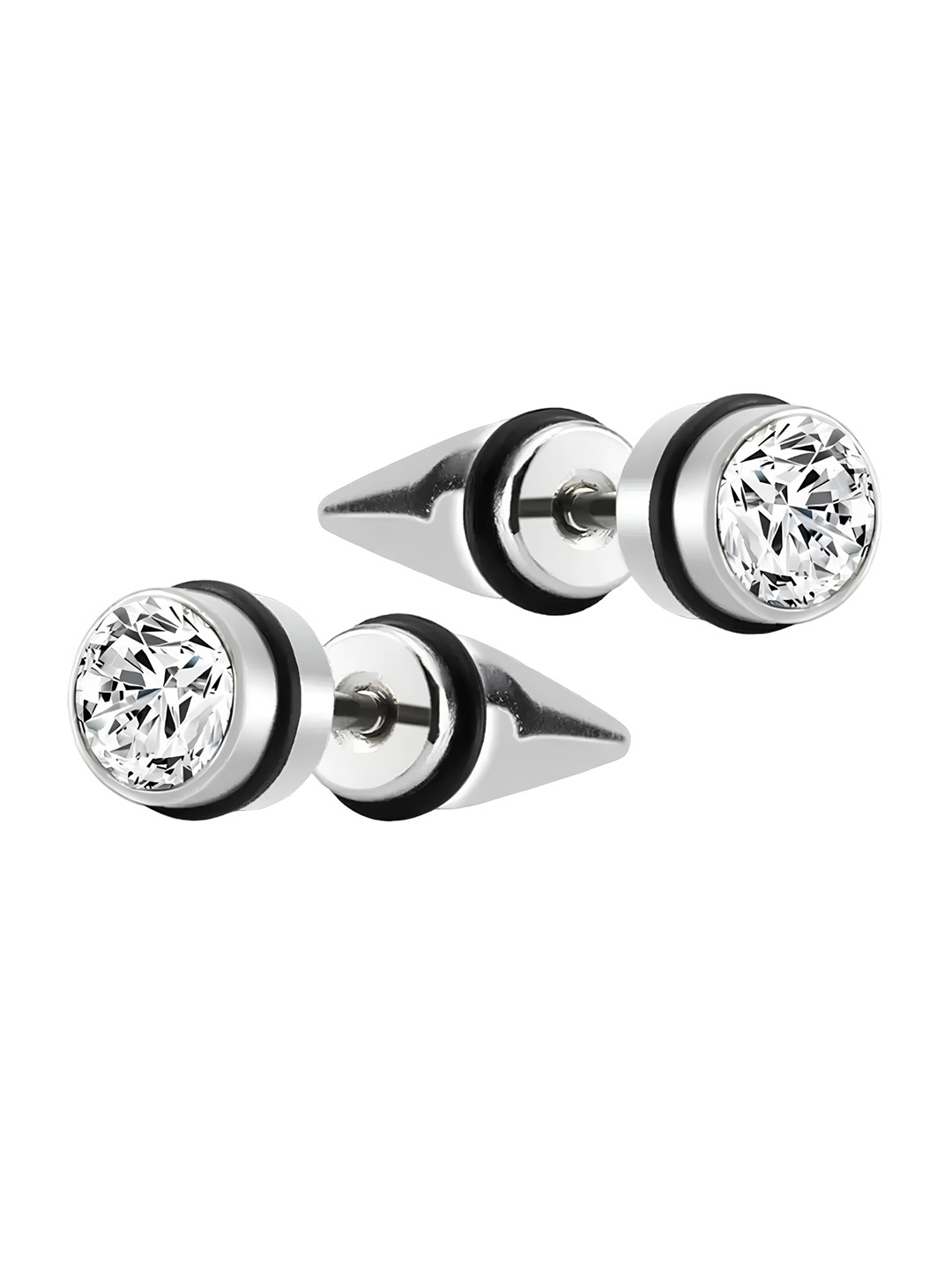 

KARISHMA KREATIONS Men Silver-Plated Stud Earrings