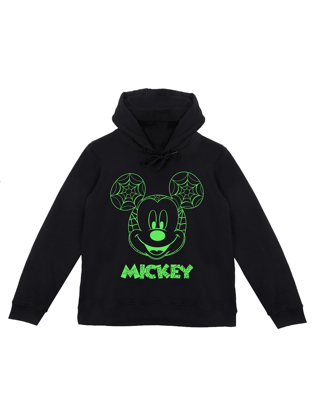 

Wear Your Mind Boys Mickey Mouse Printed Hooded Cotton Sweatshirt, Black