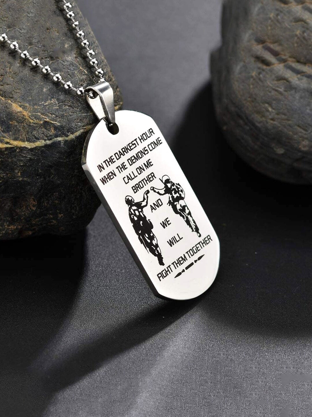 

WROGN Men Silver-Plated Pendant With Chain