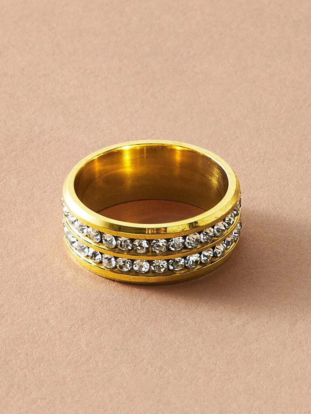 

WROGN Gold Plated Dual Layer Adjustable Finger Ring