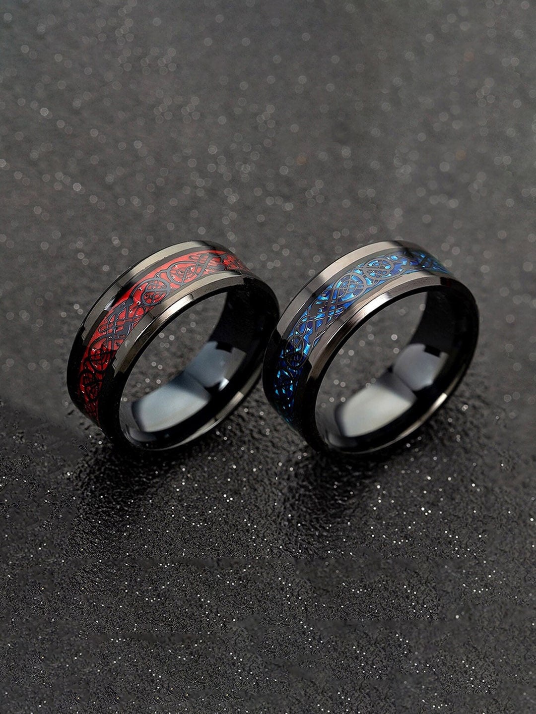 

WROGN Men Set Of 2 Silver-Plated Stainless Steel Finger Rings