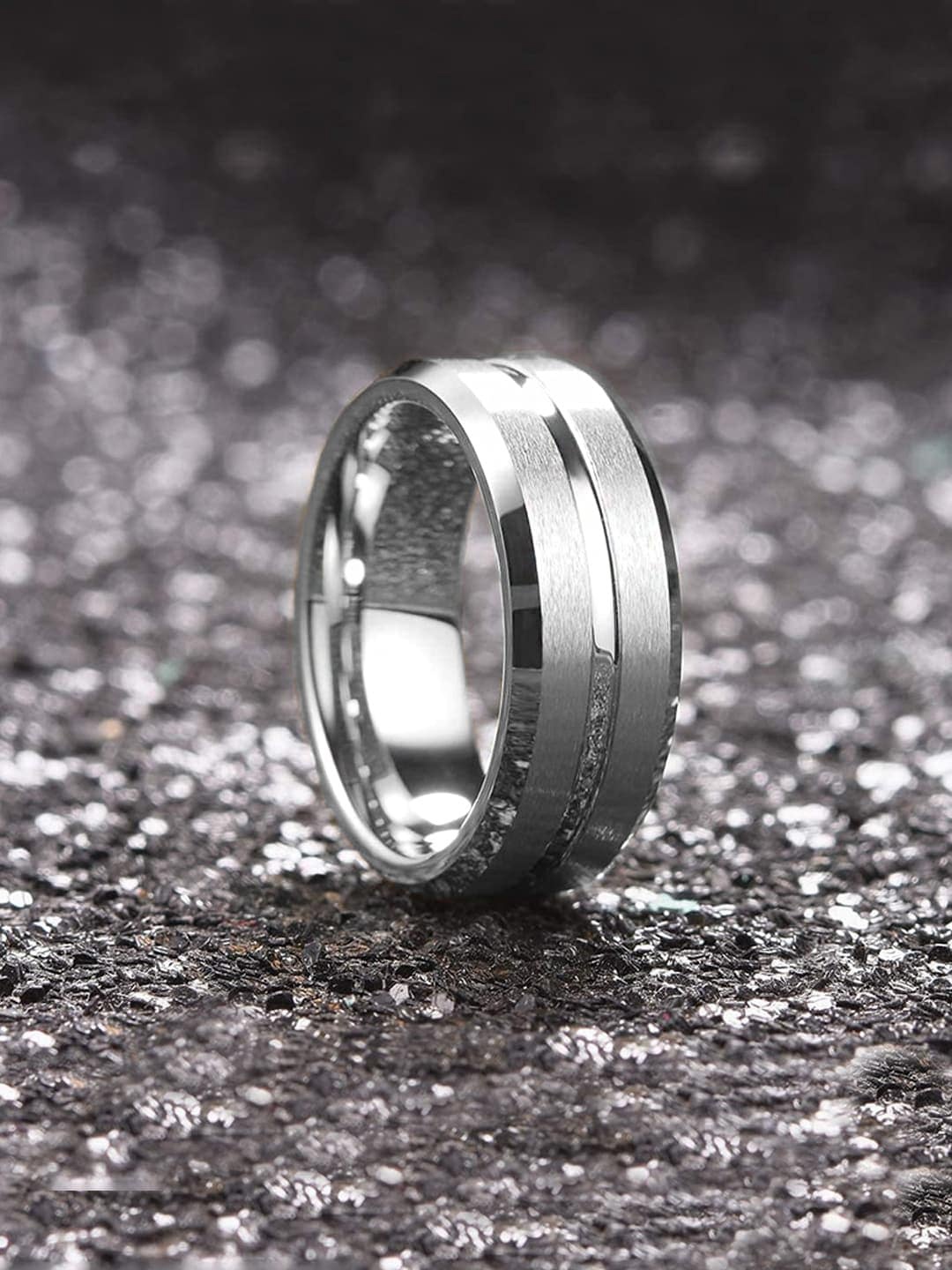 

WROGN Men Rhodium-Plated Stainless Steel Finger Ring, Silver