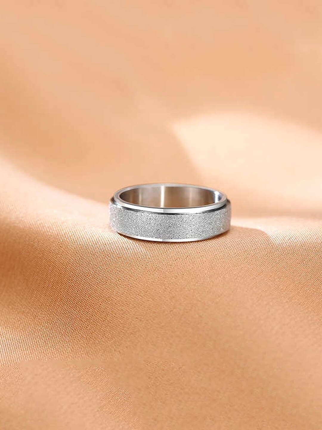 

WROGN Men Stainless Steel Finger Ring, Silver
