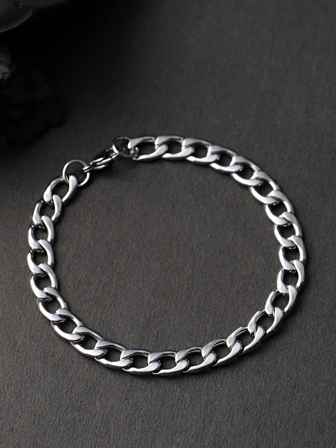 

WROGN Men Silver-Plated Link Bracelet