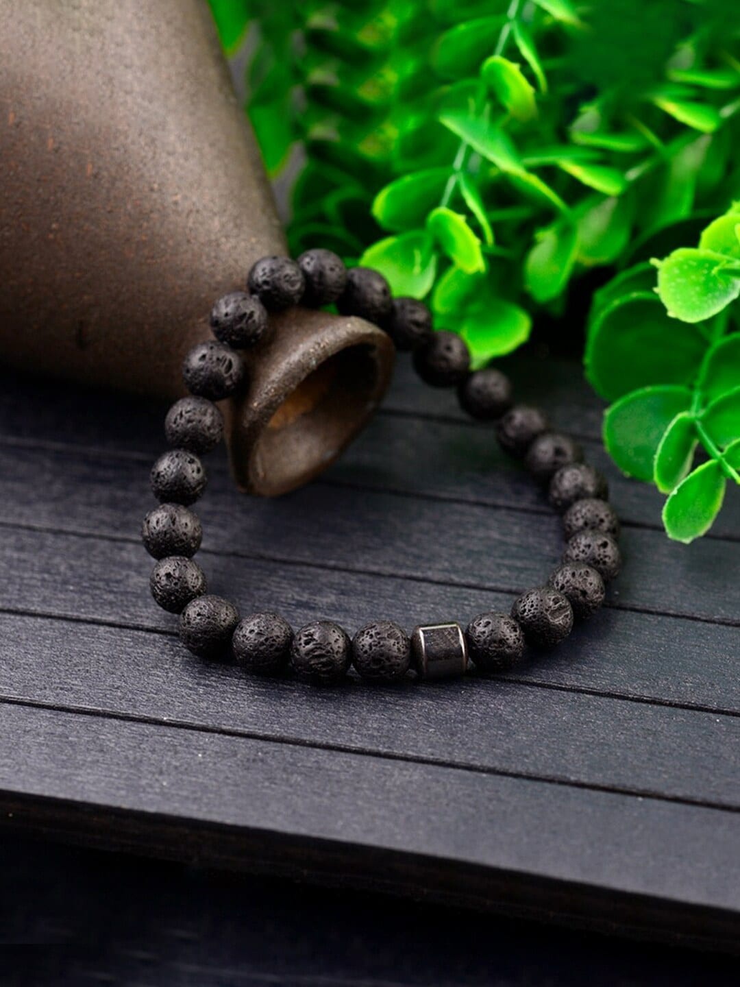 

WROGN Men Black Brass Bracelet