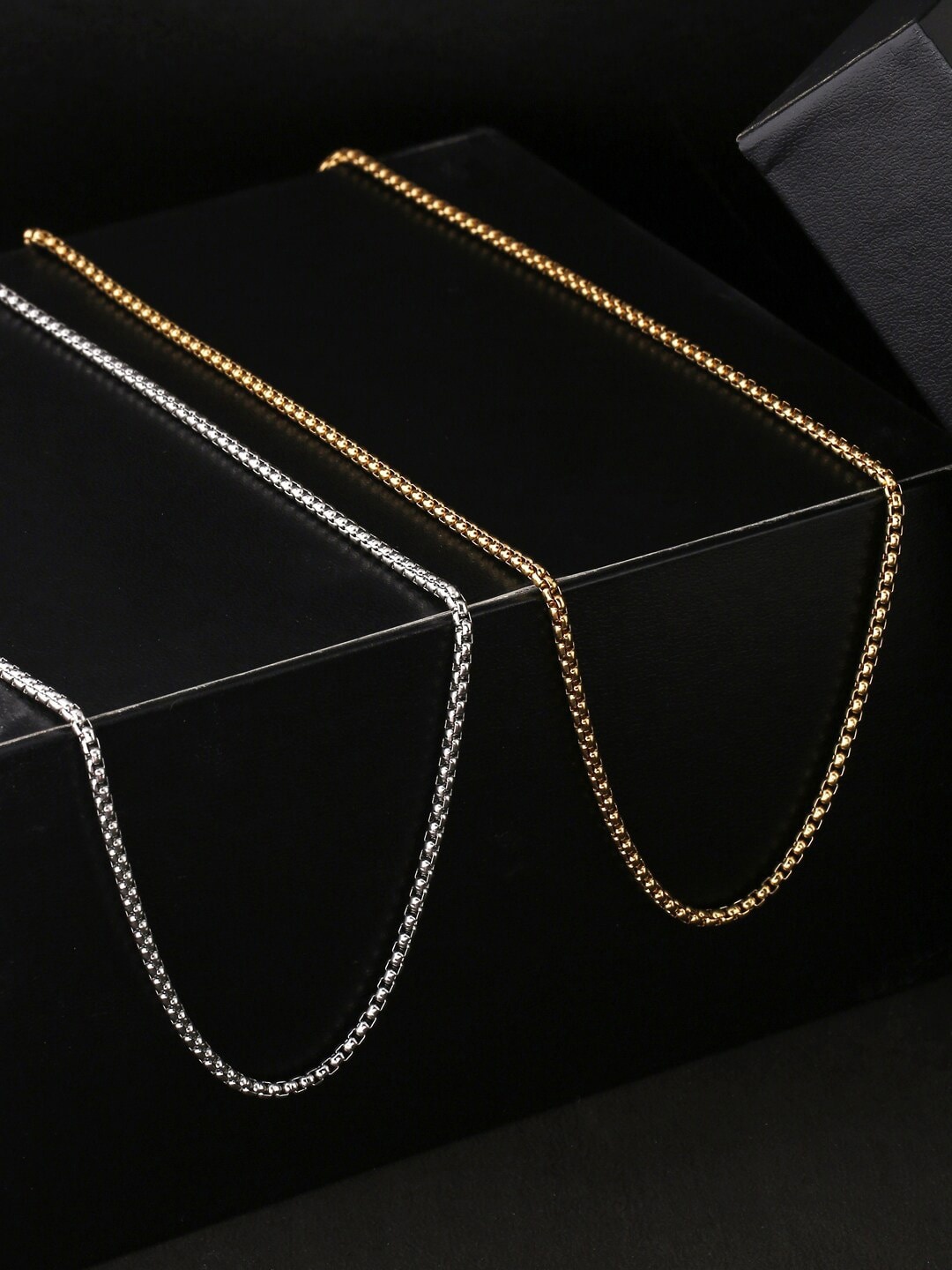 

WROGN Men Set Of 2 Gold-Plated Chain