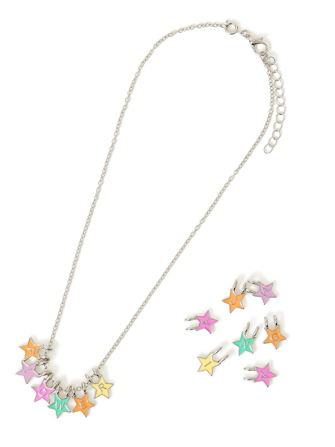 

Accessorize Girls Star Charm Necklace, Silver