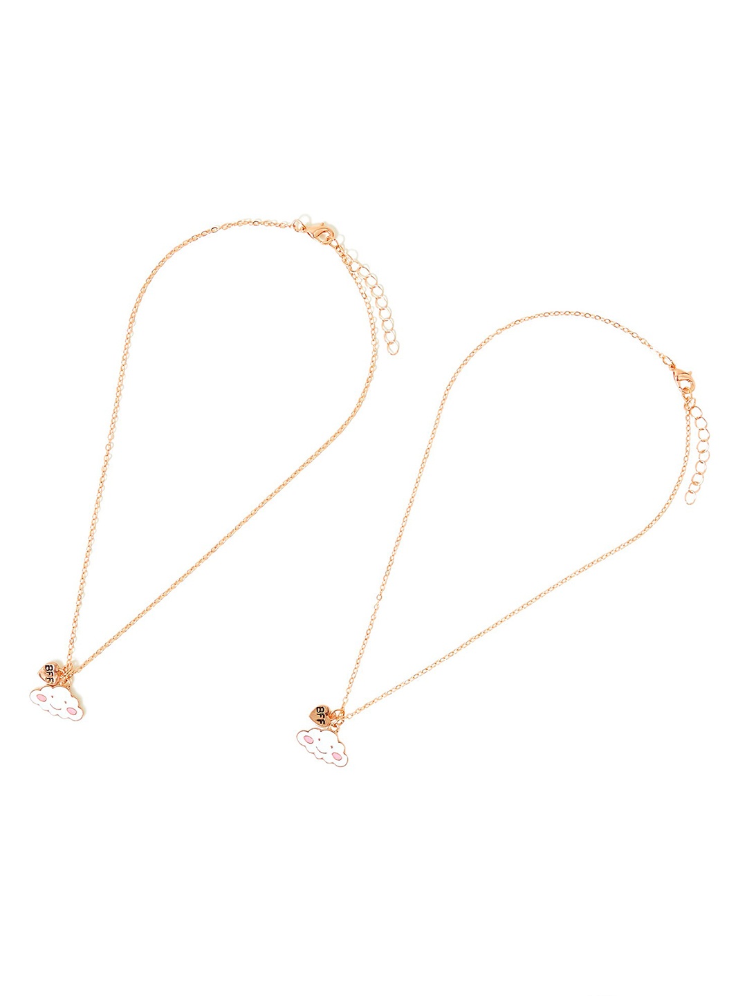 

Accessorize Girls Set Of 2 Bff Cloud Pendant Necklaces, Gold
