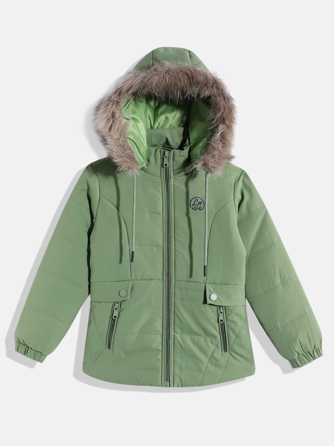 

Fort Collins Girls Hooded Tailored Jacket, Green