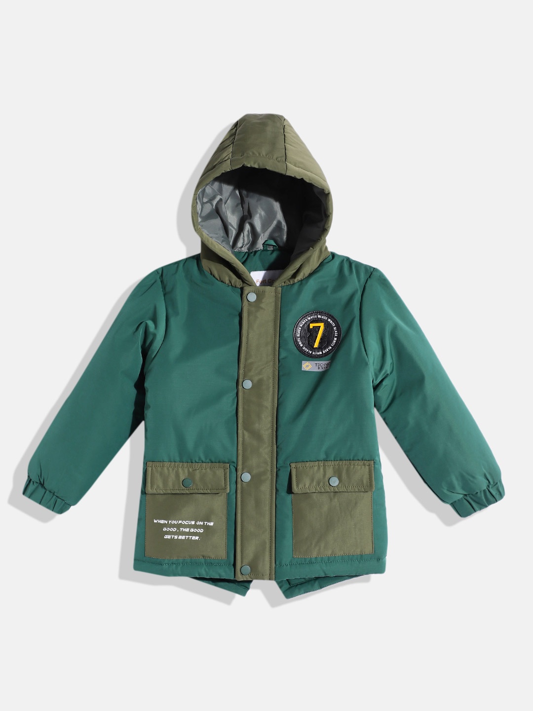 Fort Collins Boys Hooded Tailored Jacket, Green