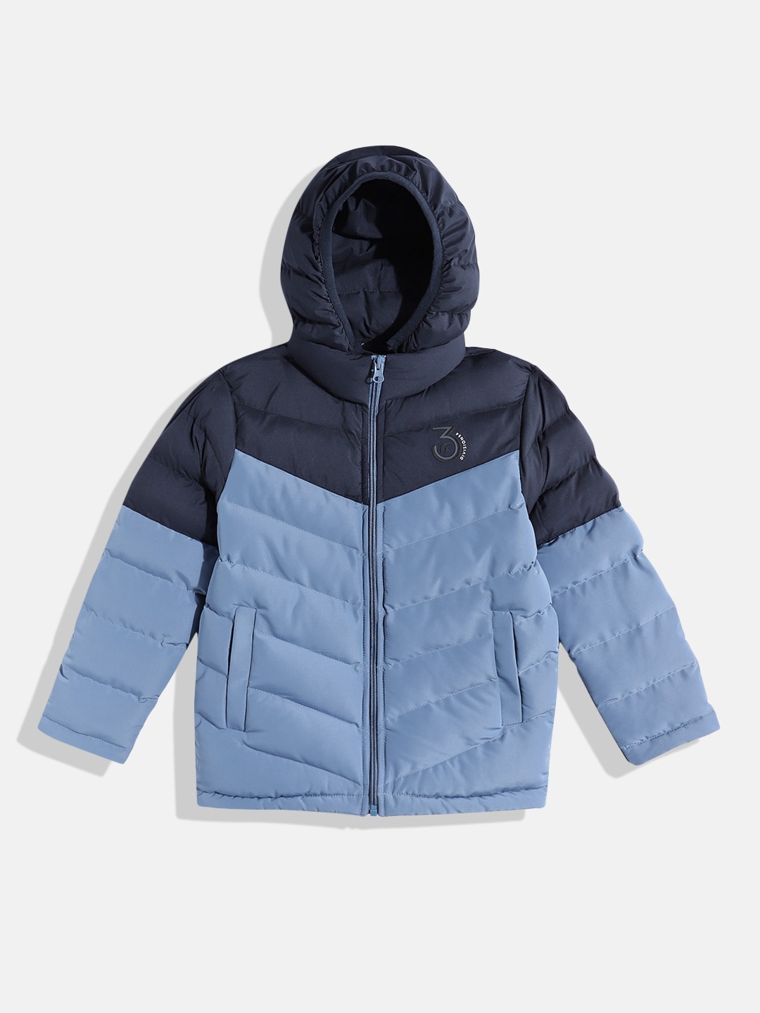 

Fort Collins Boys Colourblocked Hooded Padded Jacket, Blue