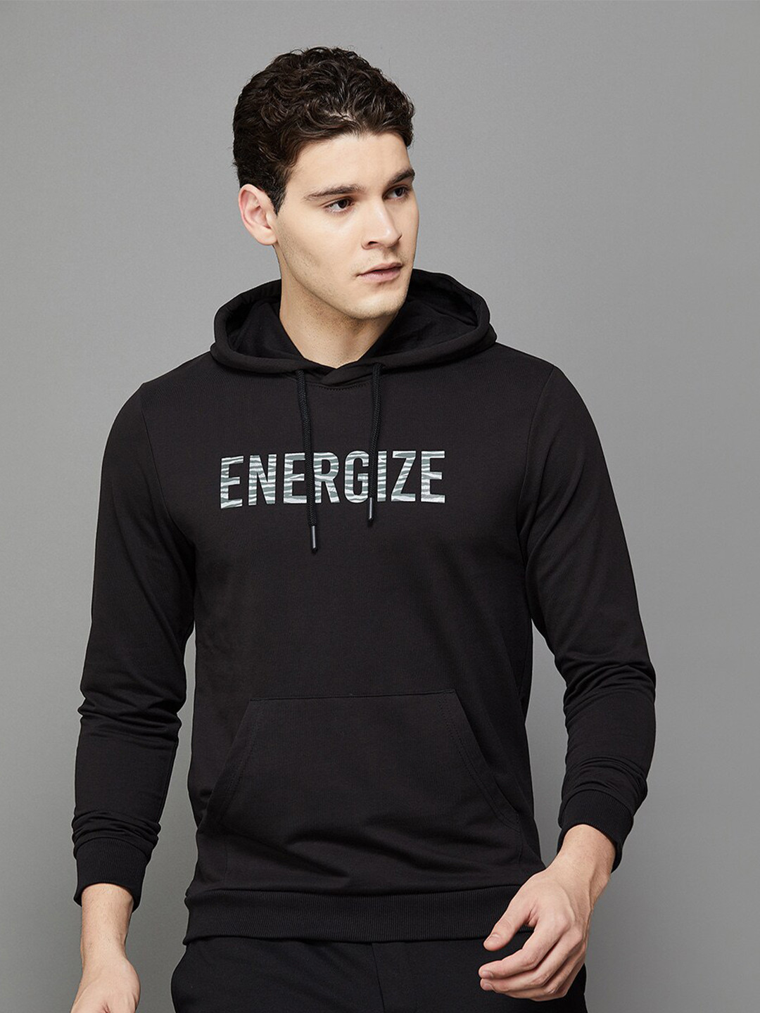 

Fame Forever by Lifestyle Typography Printed Hood Pullover Sweatshirt, Black