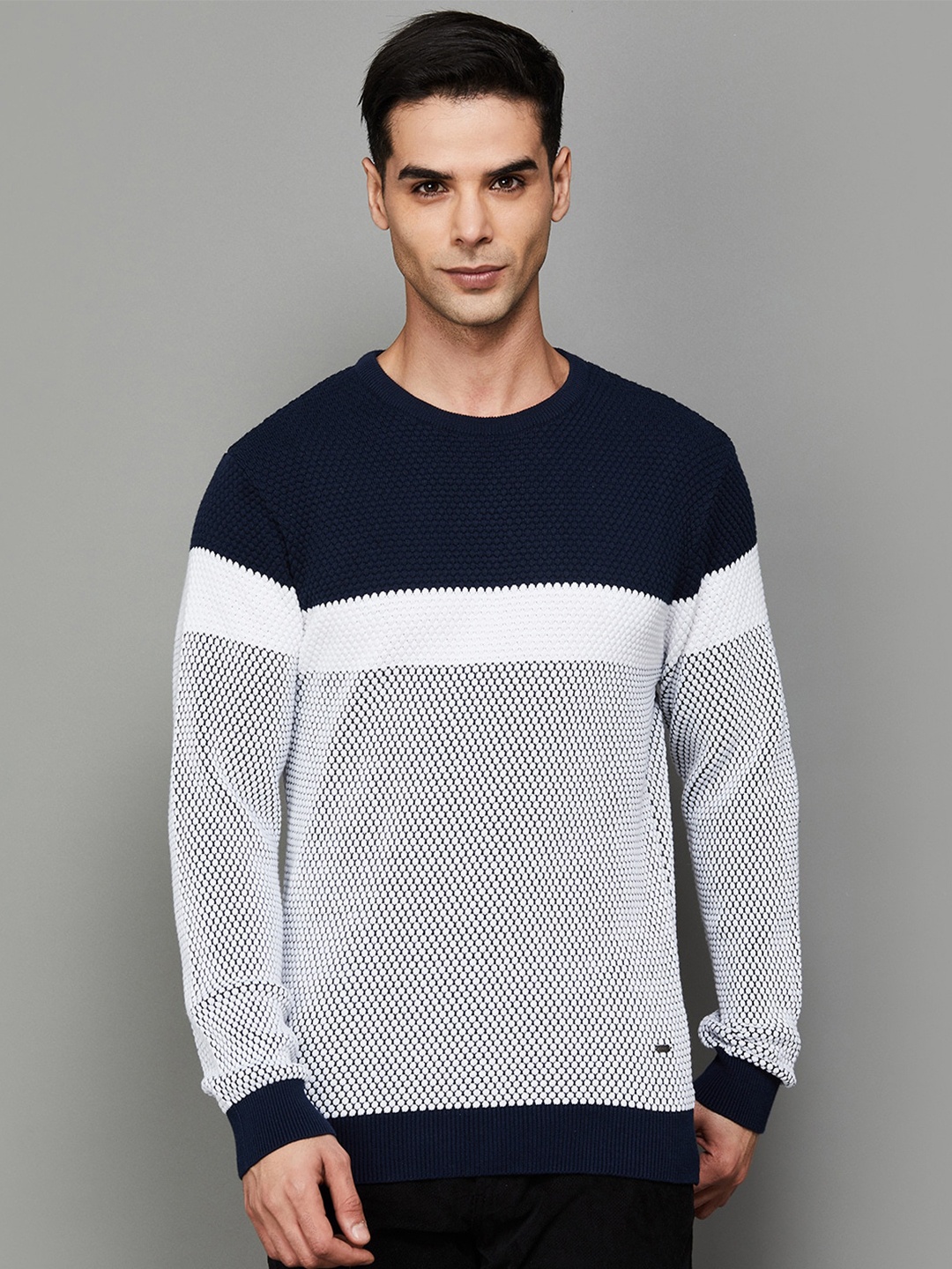 

CODE by Lifestyle Colourblocked Cotton T-shirt, Blue
