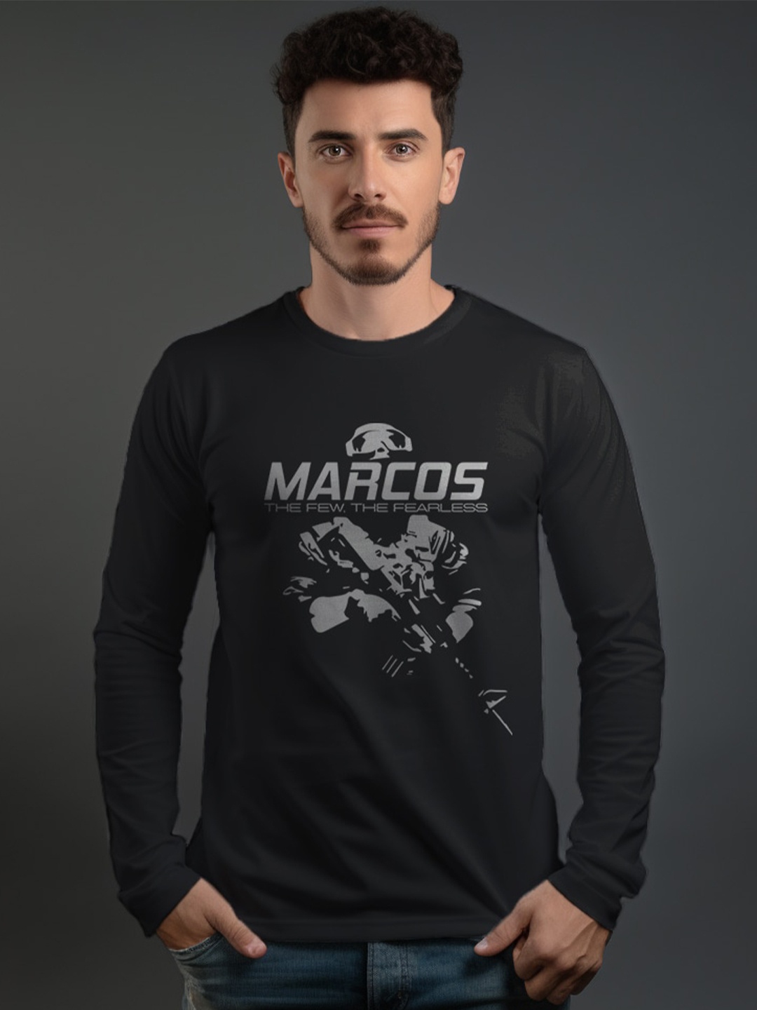 

Aero Armour Unisex Graphic Printed Pure Cotton T-shirt, Black