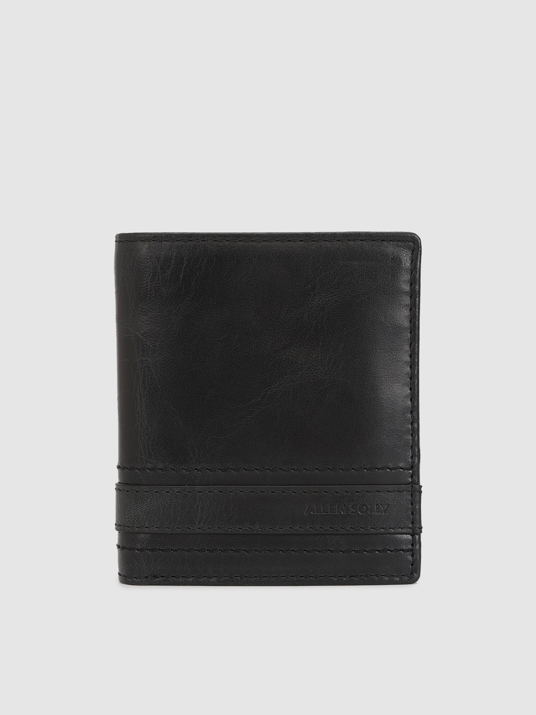 

Allen Solly Men Leather Two Fold Wallet, Black