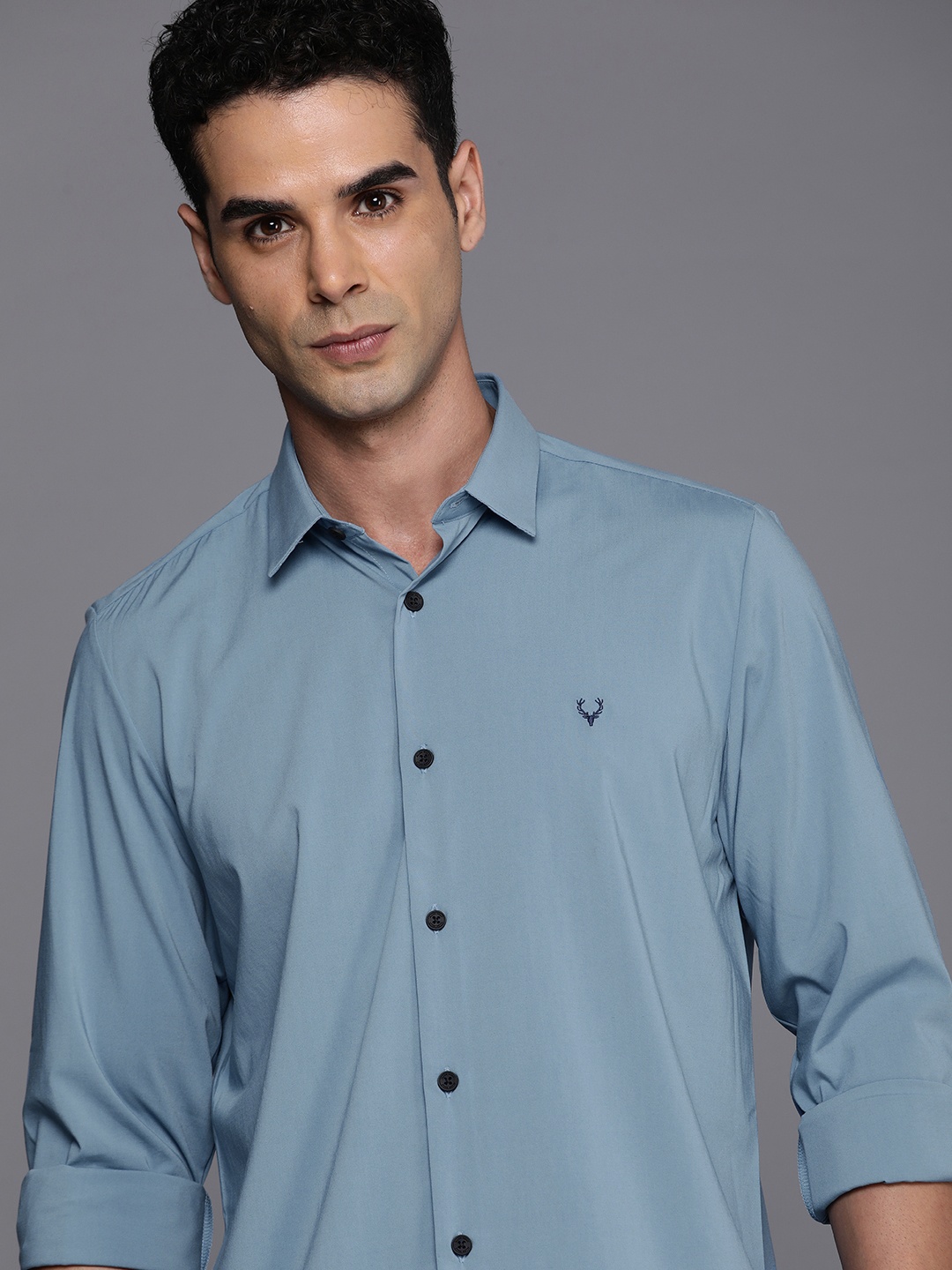 

Allen Solly Men Comfort Slim Fit Casual Shirt, Blue