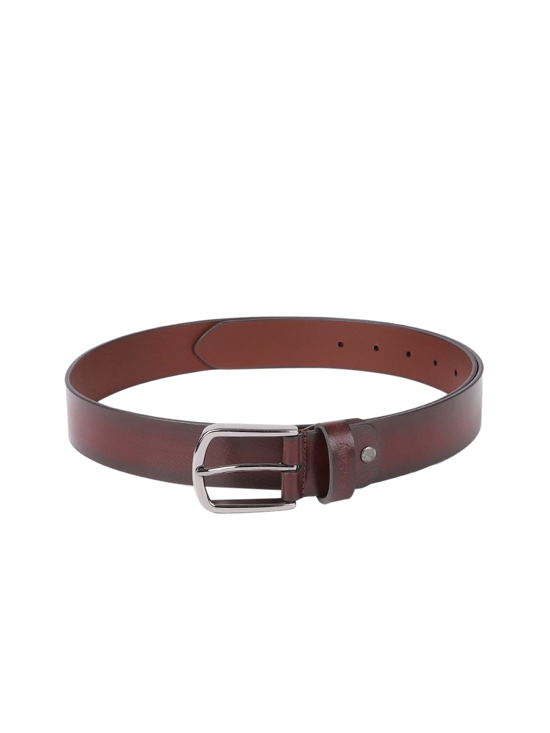 

Allen Solly Men Solid Leather Belt, Maroon