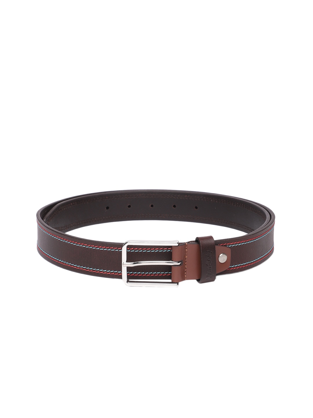 

Allen Solly Men Thread Detail Leather Belt, Brown