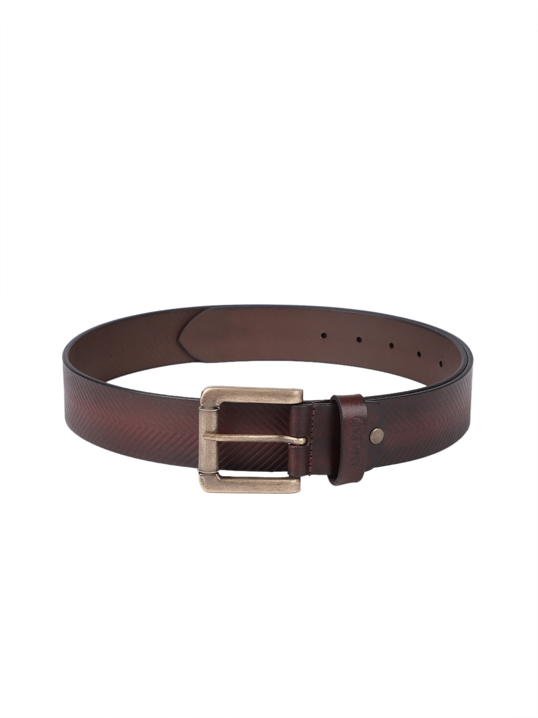 

Allen Solly Men Textured Leather Belt, Brown