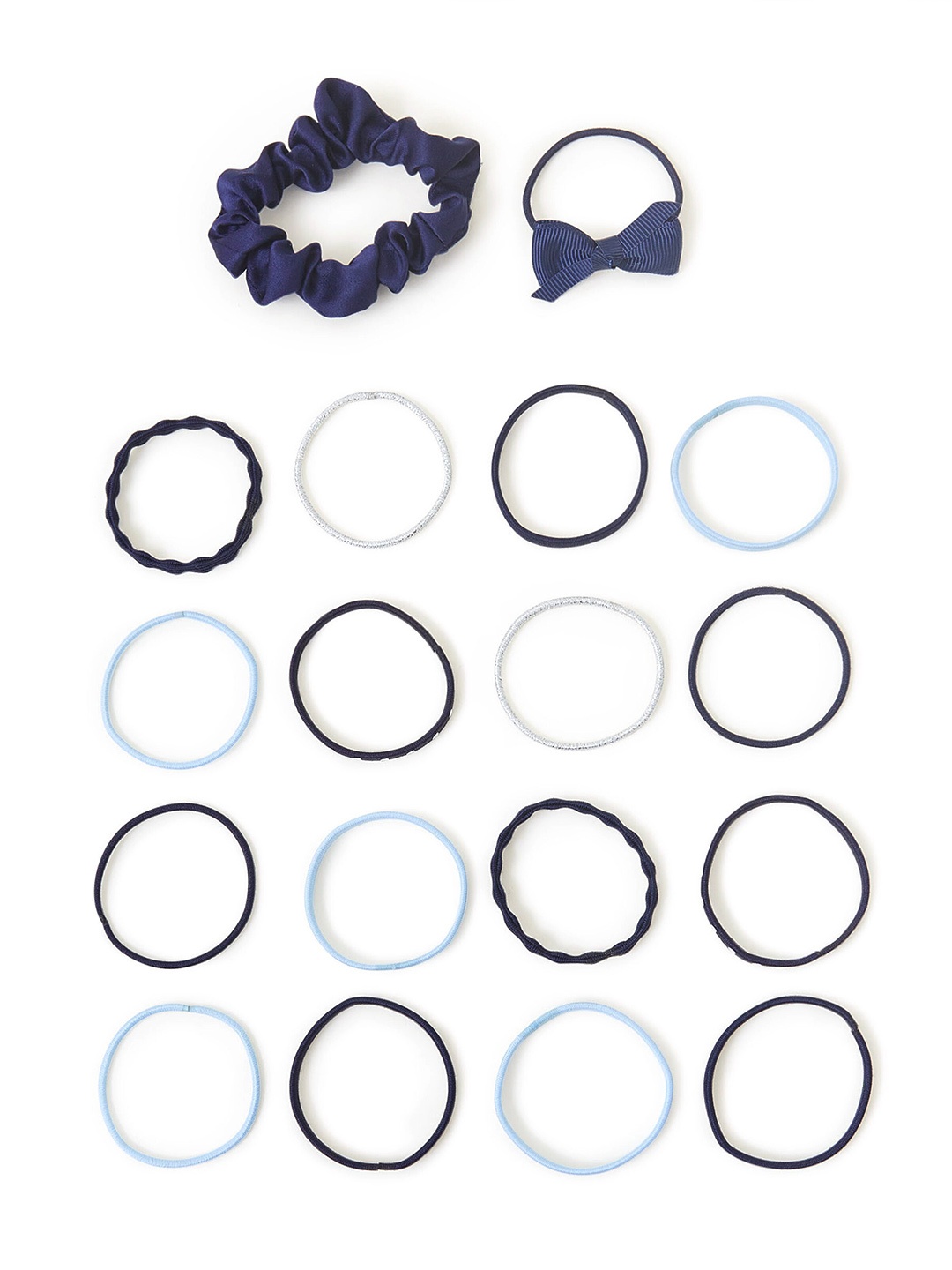 

Accessorize Girls Set Of 18 Ponytail Holders, Navy blue