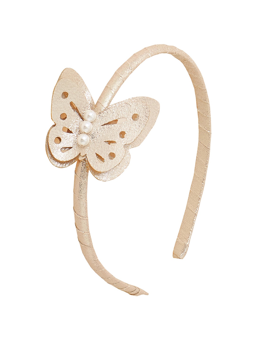 

Accessorize Girls Butterfly Beaded Hairband, Gold