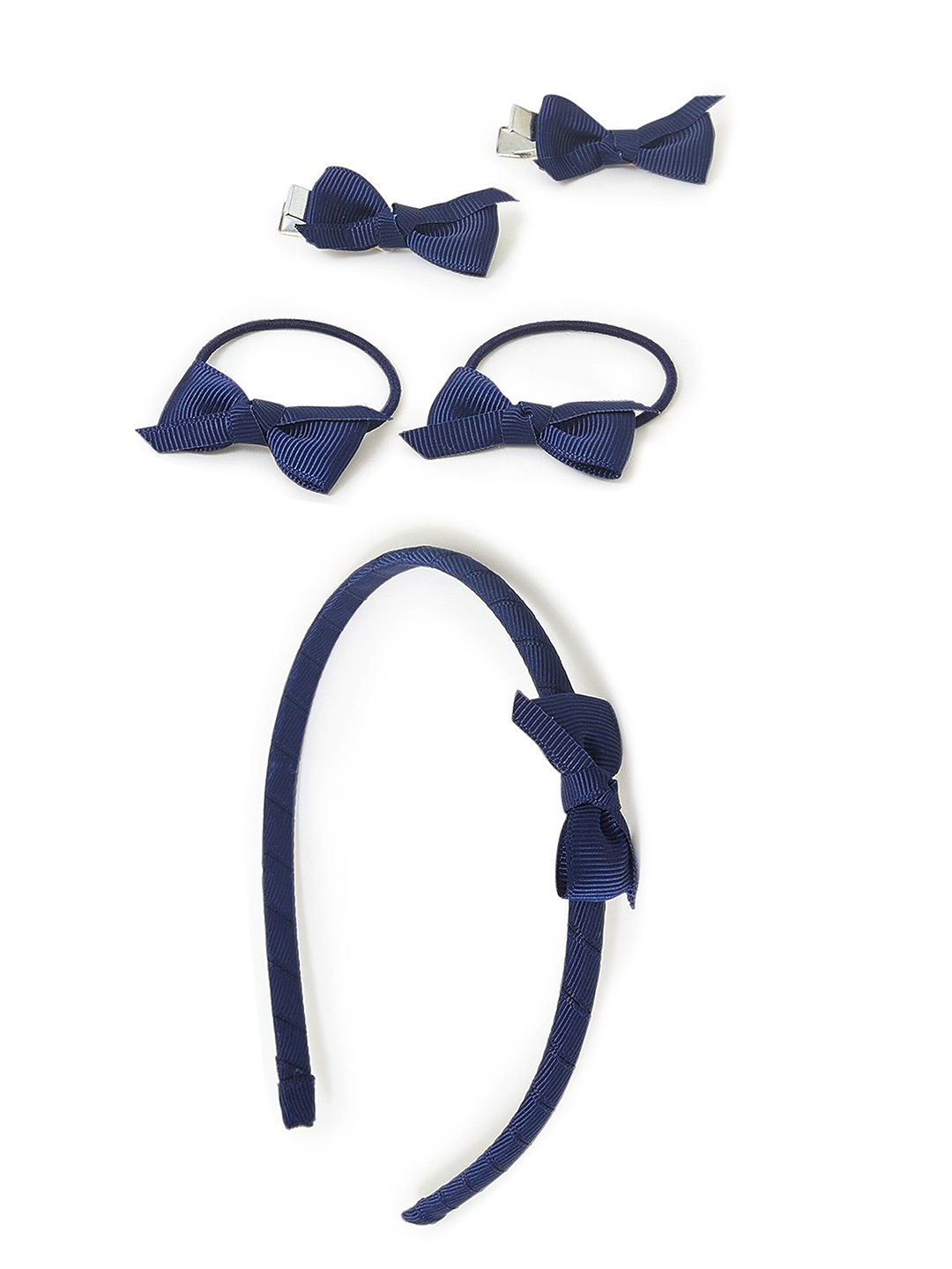 

Accessorize Girls Set of 3 Hair Accessory Set, Navy blue