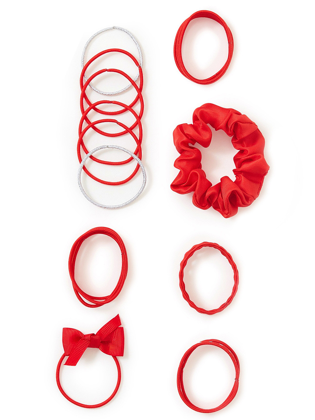 

Accessorize Girls Set Of 18 Ponytail Holders, Red