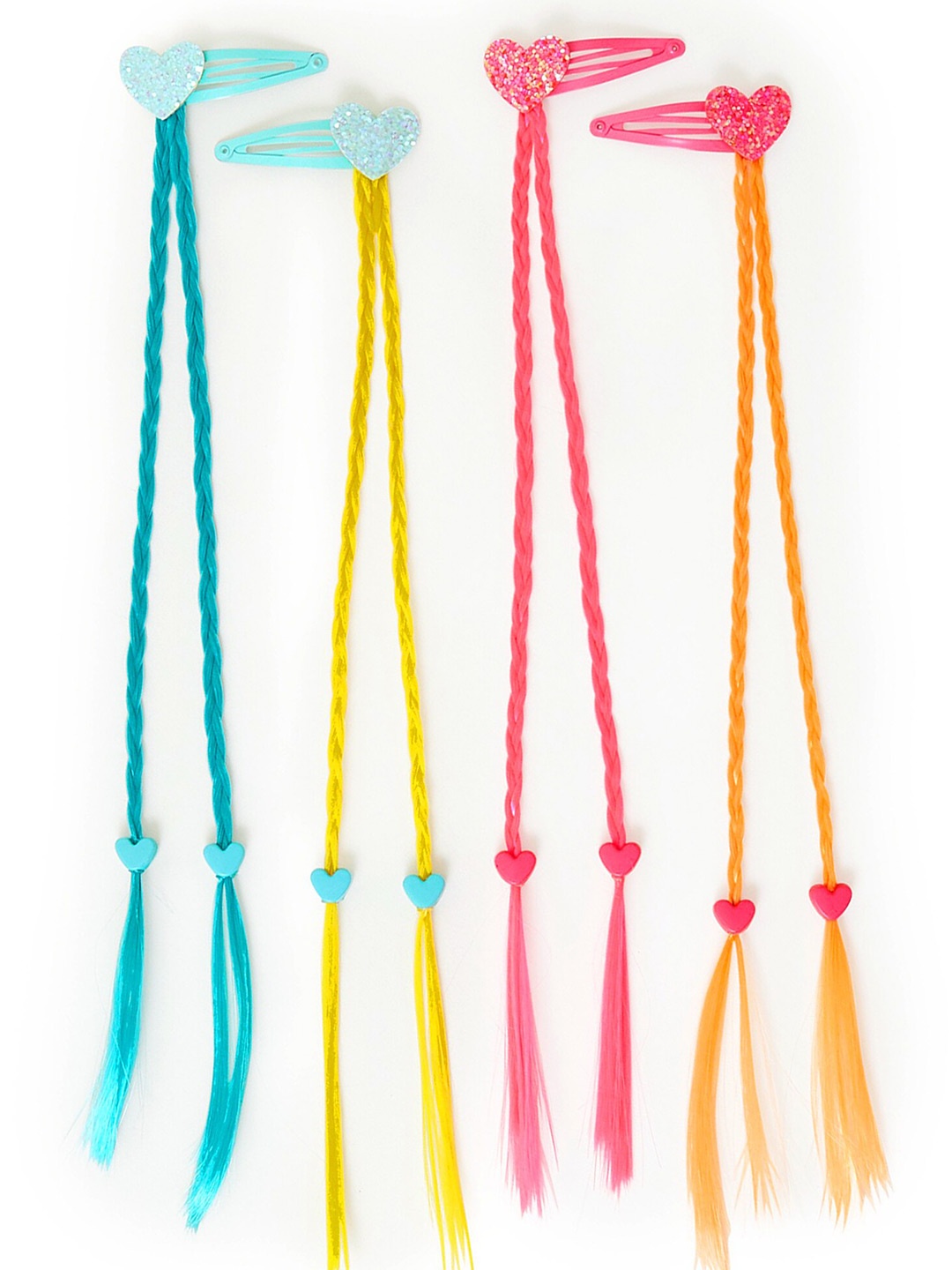 

Accessorize Girls Set of 4 Embellished Tic Tac Hair Clip, Blue