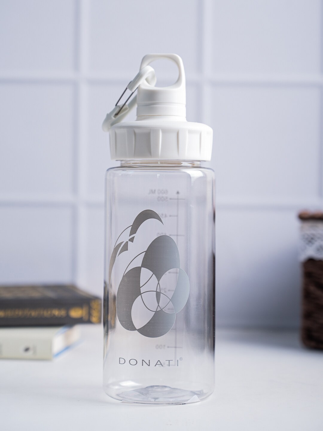 

MARKET99 White Printed Travel Water Bottle - 600ml