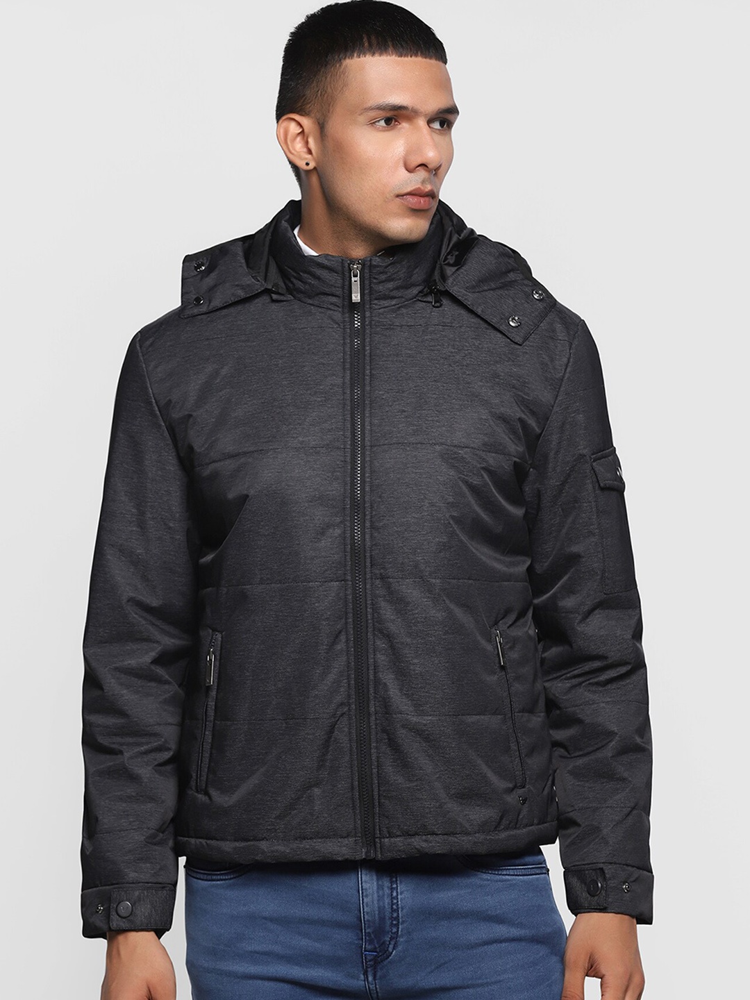 

Blackberrys Long Sleeves Hooded Padded Jacket, Black