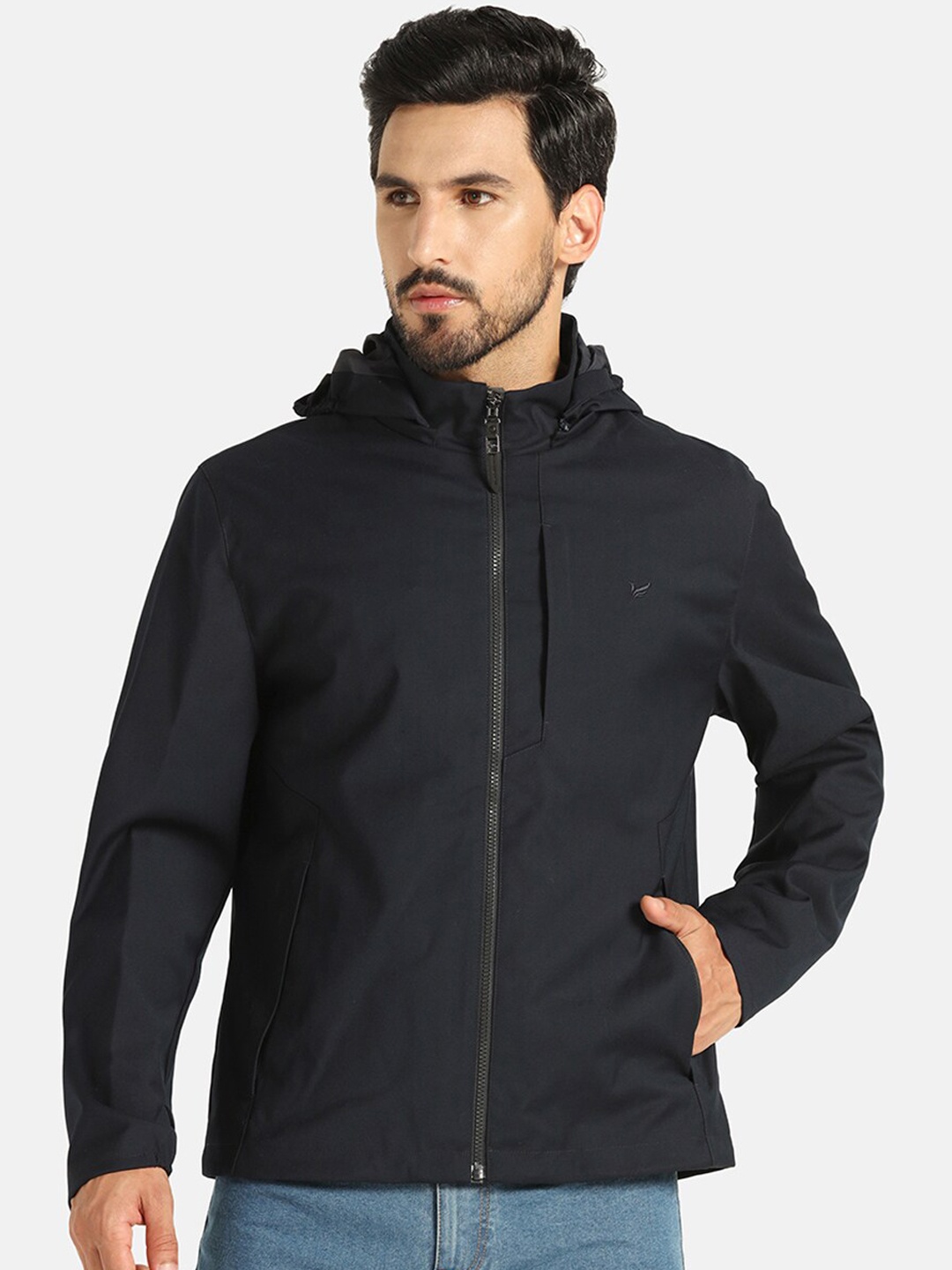 

Blackberrys Hooded Open Front Jacket, Blue