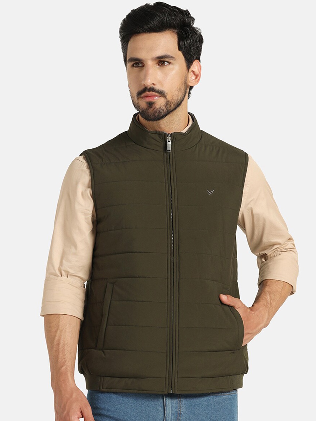 

Blackberrys Sleeveless Open Front Jacket, Green