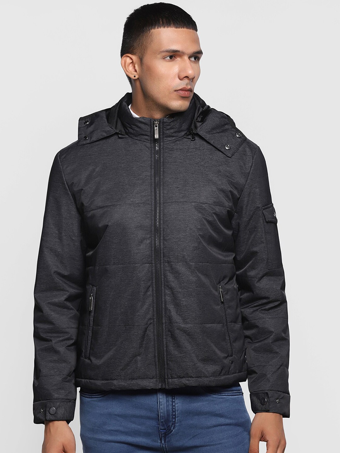 

Blackberrys Long Sleeves Hooded Padded Jacket, Black