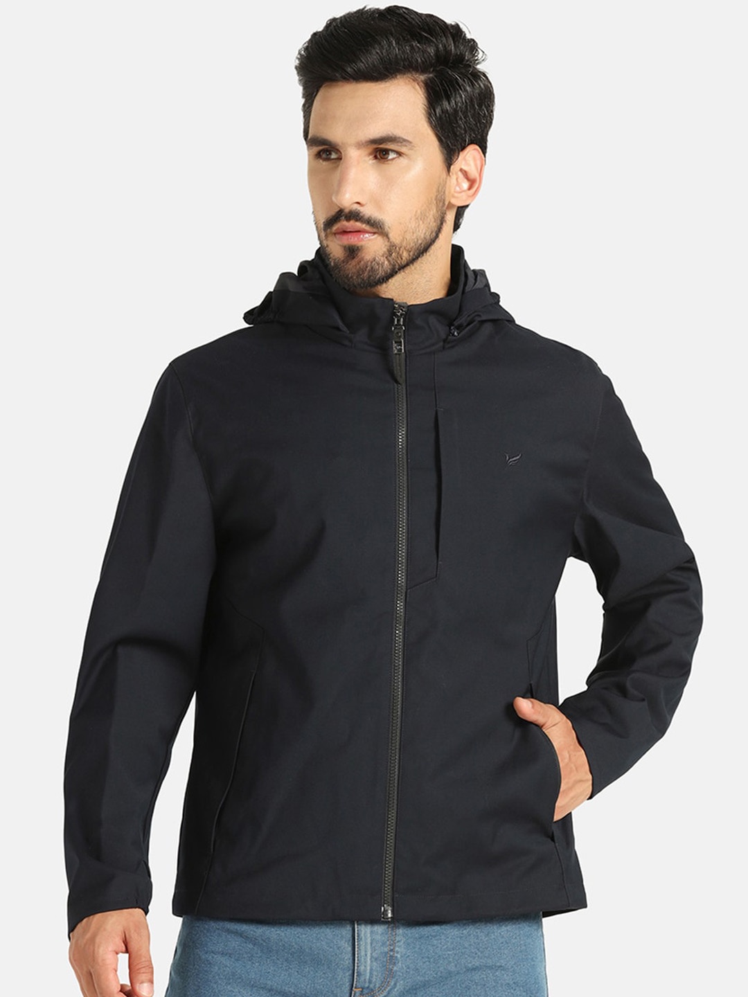 

Blackberrys Hooded Sporty Jacket, Navy blue