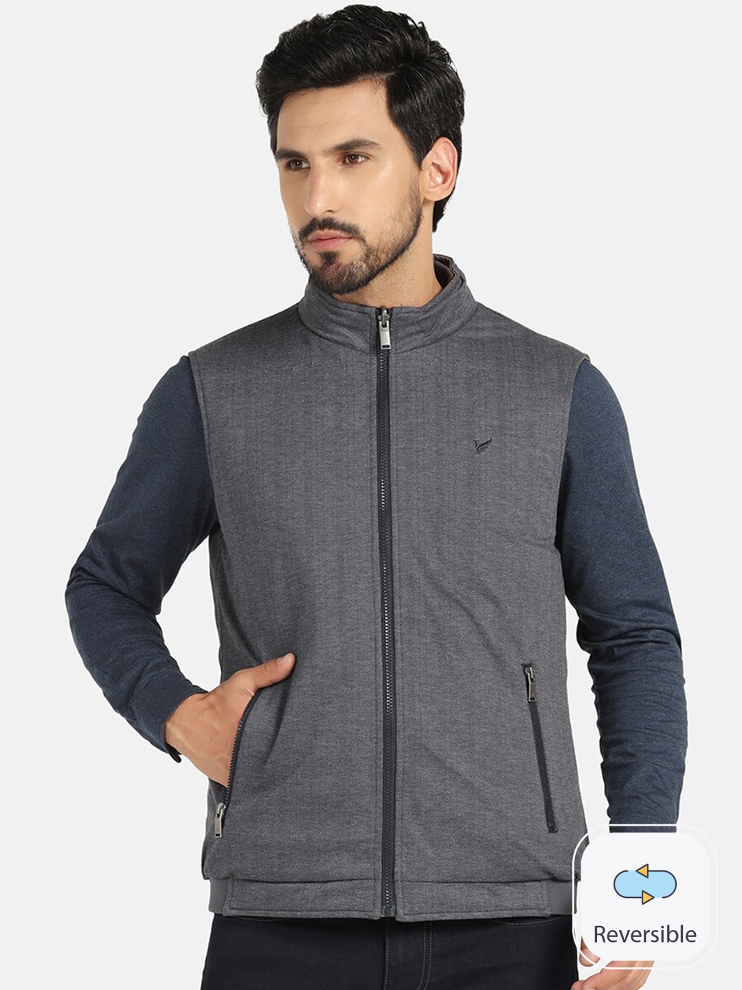 

Blackberrys Sleeveless Reversible Puffer Jacket, Grey