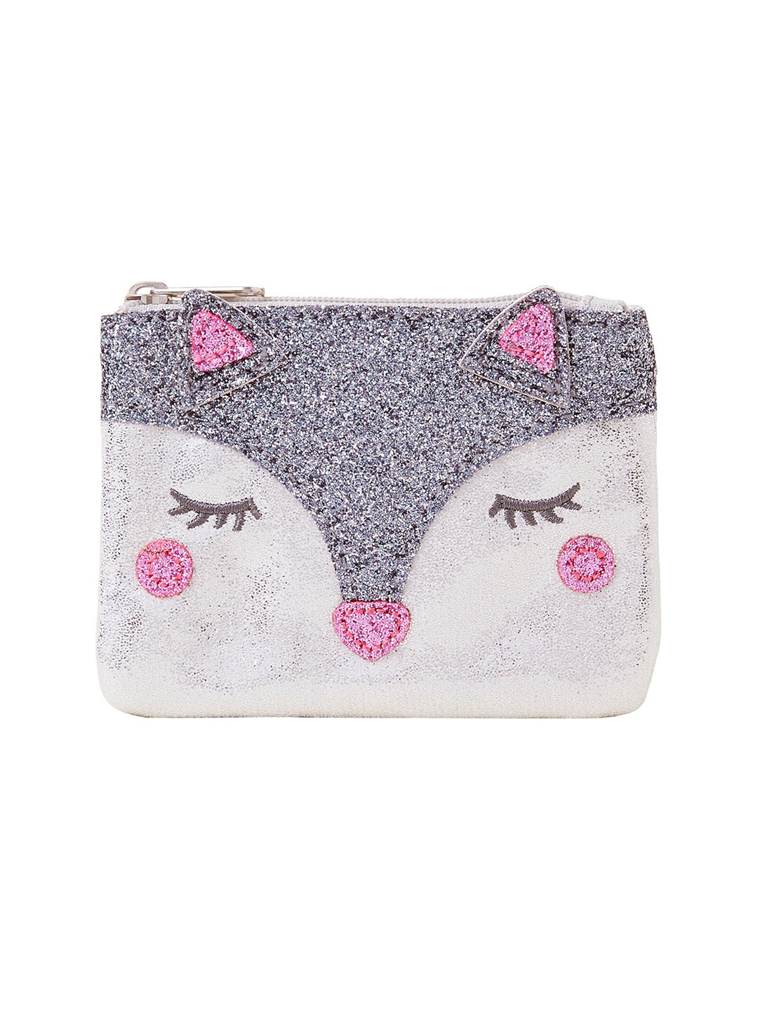 

Accessorize Girls Embellished Structured Sling Bag, Silver