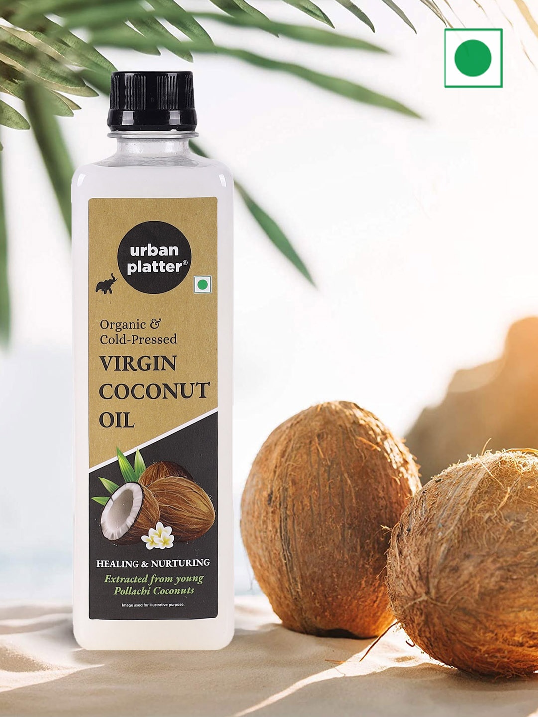 

URBAN PLATTER Virgin Coconut Cooking Oil 500ml, Transparent